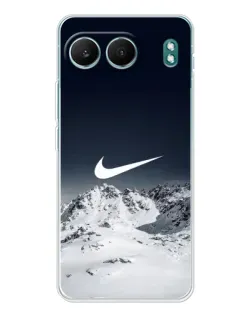 Чехол для OnePlus Nord 4 с картинкой «Nike — зимние горы» Чехол для OnePlus Nord 4 с картинкой «Nike — зимние горы»