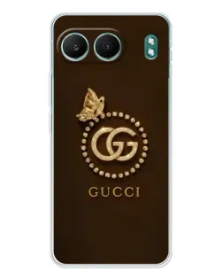 Чехол для OnePlus Nord 4 с картинкой «Gucci — золотая бабочка»