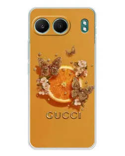 Чехол для OnePlus Nord 4 с картинкой «Gucci — золотые бабочки»