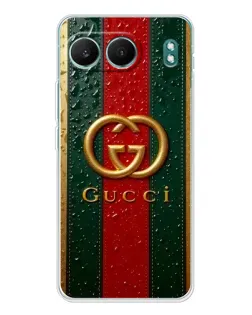 Чехол для OnePlus Nord 4 с картинкой «Gucci — фирменная полоса и золото»