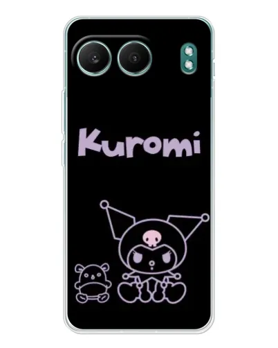 Чехол для OnePlus Nord 4 с картинкой «Kuromi — черный минимализм»