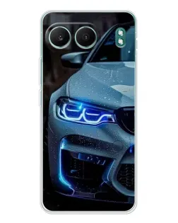 Чехол для OnePlus Nord 4 с картинкой «Взгляд BMW с синими фарами»