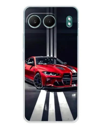 Чехол для OnePlus Nord 4 с картинкой «Красная BMW на дороге»