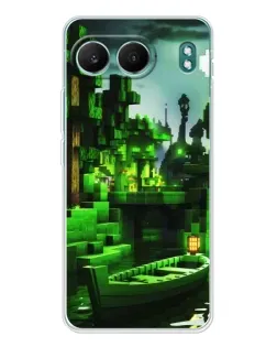 Чохол для OnePlus Nord 4 з картинкою «Minecraft лісовий пейзаж»