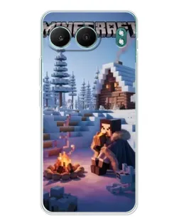 Чохол для OnePlus Nord 4 з картинкою «Зимовий Minecraft»