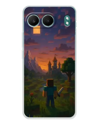 Чехол для OnePlus Nord 4 с картинкой «Стив у башни» Чехол для OnePlus Nord 4 с картинкой «Стив у башни»