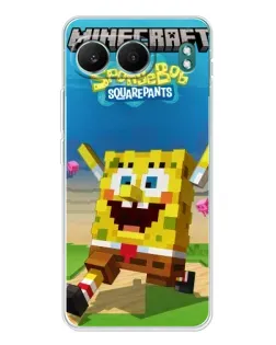 Чохол для OnePlus Nord 4 з картинкою «Губка Боб Minecraft»