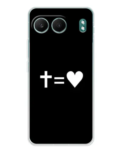 Чехол для OnePlus Nord 4 с картинкой «Крест и Сердце»
