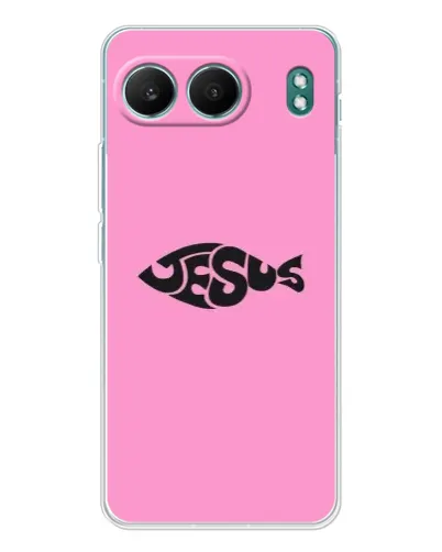 Чехол для OnePlus Nord 4 с картинкой «Розовый символ  Jesus»