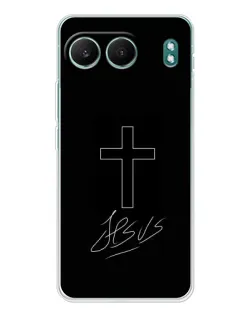 Чехол для OnePlus Nord 4 с картинкой «Графический крест Jesus»