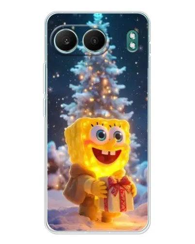 Чехол для OnePlus Nord 4 с картинкой «Рождественский Спанч Боб»