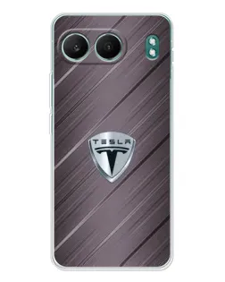 Чехол для OnePlus Nord 4 с картинкой «Металлическая текстура Tesla»