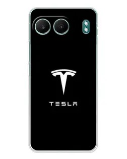 Чехол для OnePlus Nord 4 с картинкой «Tesla White Logo»
