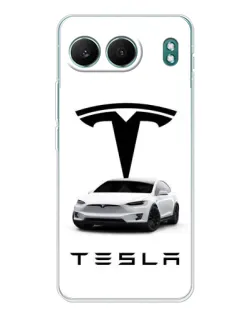 Чехол для OnePlus Nord 4 с картинкой «Tesla White Style»