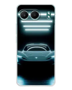 Чехол для OnePlus Nord 4 с картинкой «Tesla в неоне»