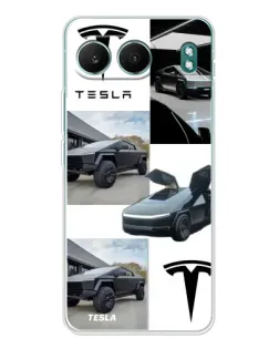 Чехол для OnePlus Nord 4 с картинкой «Коллаж Cybertruck Tesla»