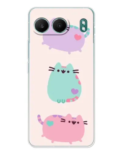 Чехол для OnePlus Nord 4 с картинкой «Pusheen трио» Чехол для OnePlus Nord 4 с картинкой «Pusheen трио»