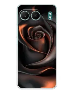 Чехол для OnePlus Nord 4 с картинкой «Шелковая черная роза»