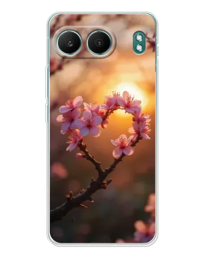 Чехол для OnePlus Nord 4 с картинкой «Розовый цвет сердце на фоне заката» Чехол для OnePlus Nord 4 с картинкой «Розовый цвет сердце на фоне заката»