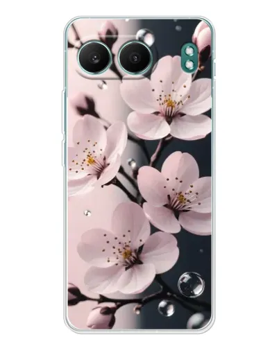 Чехол для OnePlus Nord 4 с картинкой «Нежная сакура и капли» Чехол для OnePlus Nord 4 с картинкой «Нежная сакура и капли»
