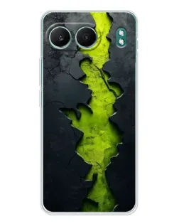 Чехол для OnePlus Nord 4 с картинкой «Салатовый разлом скалы»
