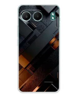 Чехол для OnePlus Nord 4 с картинкой «Черные геометрические блоки»