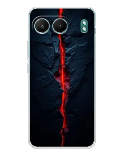 Чехол для OnePlus Nord 4 с картинкой «Kрасная лавовая трещина»