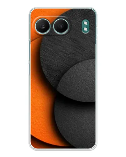 Чехол для OnePlus Nord 4 с картинкой «Геометрия оранжевых кругов»
