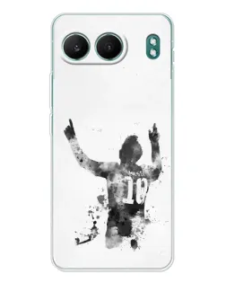 Чохол для OnePlus Nord 4 з картинкою «Чорно-білий силует Мессі» Чохол для OnePlus Nord 4 з картинкою «Чорно-білий силует Мессі»