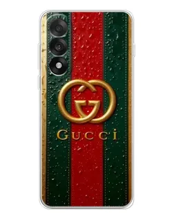 Чехол для OnePlus Nord 5 с картинкой «Gucci — фирменная полоса и золото»
