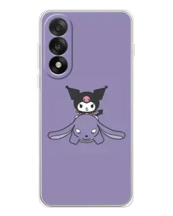 Чехол для OnePlus Nord 5 с картинкой «Kuromi на лиловом фоне»