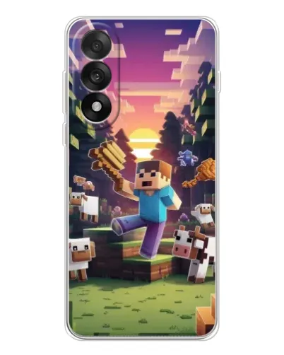 Чехол для OnePlus Nord 5 с картинкой «Стив на ферме»
