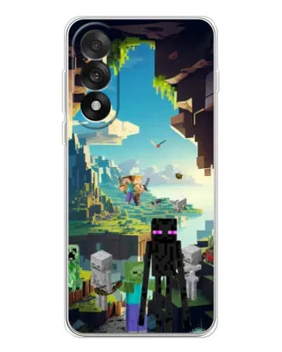 Чехол для OnePlus Nord 5 с картинкой «Эндермен в лесу»