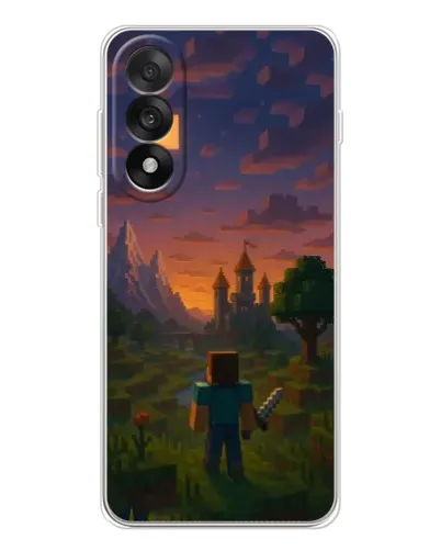 Чехол для OnePlus Nord 5 с картинкой «Стив у башни»