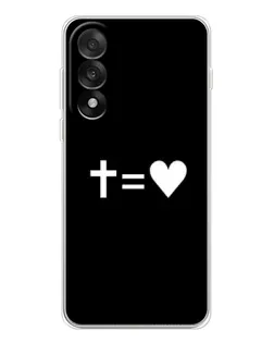 Чехол для OnePlus Nord 5 с картинкой «Крест и Сердце»