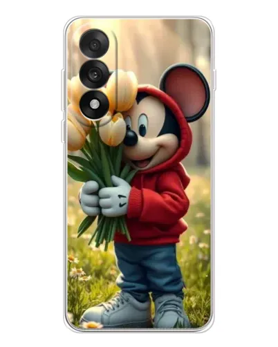 Чехол для OnePlus Nord 5 с картинкой «Микки с тюльпанами» Чехол для OnePlus Nord 5 с картинкой «Микки с тюльпанами»