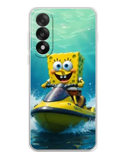 Чехол для OnePlus Nord 5 с картинкой «Спанч Боб на гидроцикле»
