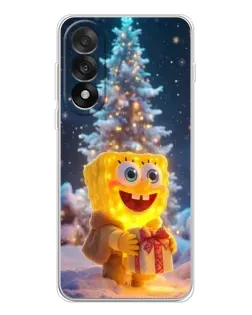 Чехол для OnePlus Nord 5 с картинкой «Рождественский Спанч Боб» Чехол для OnePlus Nord 5 с картинкой «Рождественский Спанч Боб»