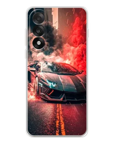 Чехол для OnePlus Nord 5 с картинкой «Lamborghini красный дым»