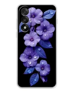 Чехол для OnePlus Nord 5 с картинкой «Фиолетовые цветы с росою»
