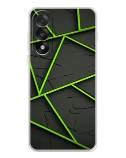 Чехол для OnePlus Nord 5 с картинкой «Зеленые геометрические линии»