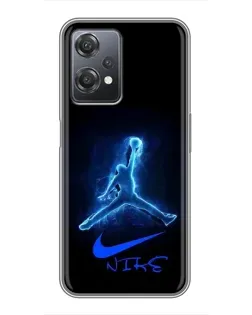 Чехол для OnePlus Nord CE 2 (5G) (IV2201) с картинкой «Jordan Neon Blue»