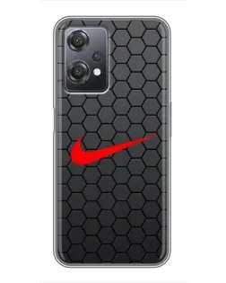 Чехол для OnePlus Nord CE 2 (5G) (IV2201) с картинкой «Nike — карбоновая сетка»