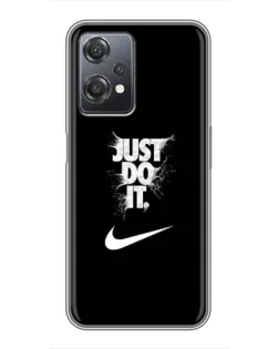 Чехол для OnePlus Nord CE 2 (5G) (IV2201) с картинкой «Текстовый принт Nike»