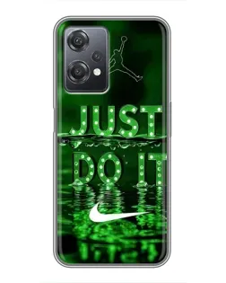Чехол для OnePlus Nord CE 2 (5G) (IV2201) с картинкой «Зеленый неоновый Nike»