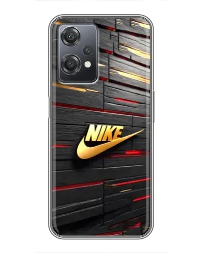 Чехол для OnePlus Nord CE 2 (5G) (IV2201) с картинкой «Золотой Nike на металле»