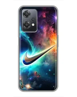 Чехол для OnePlus Nord CE 2 (5G) (IV2201) с картинкой «Космический Nike Swoosh»