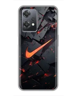 Чехол для OnePlus Nord CE 2 (5G) (IV2201) с картинкой «Nike — эффект разломов»