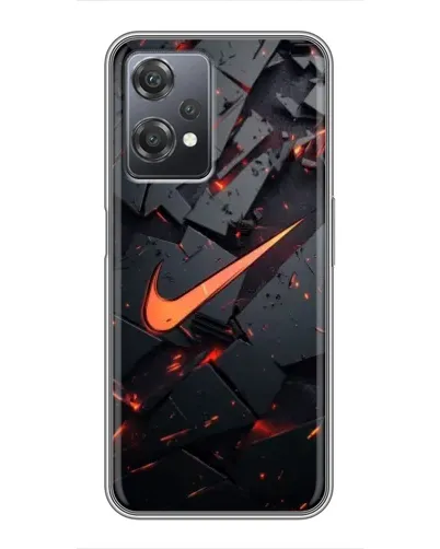 Чехол для OnePlus Nord CE 2 (5G) (IV2201) с картинкой «Nike — эффект разломов»