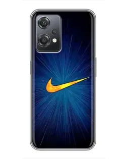 Чехол для OnePlus Nord CE 2 (5G) (IV2201) с картинкой «Синий пульс Nike»